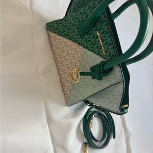 Michael Kors Green and Gray Women's Bag